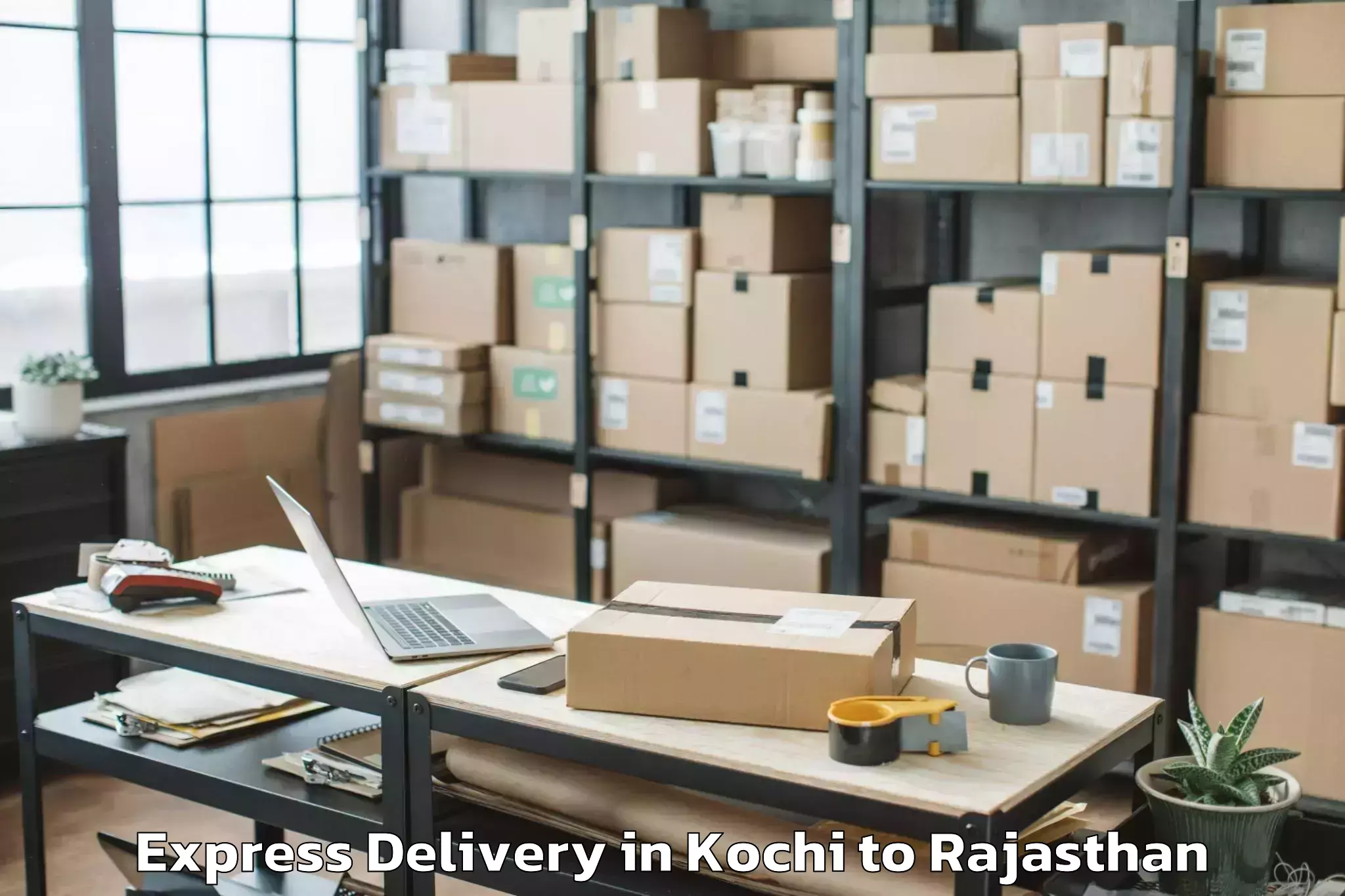 Book Kochi to Kotputli Express Delivery Online